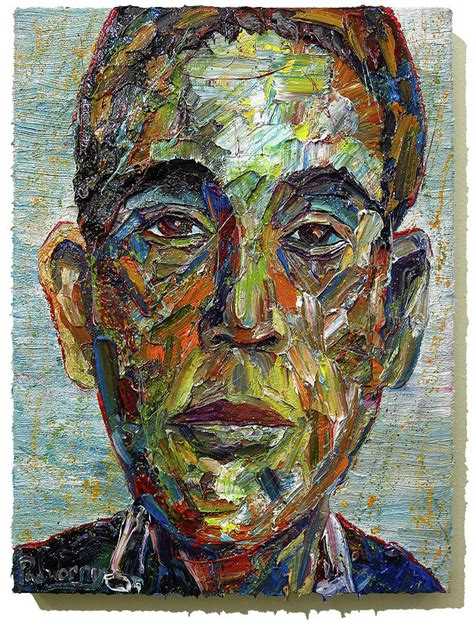 Male Face Portrait Abstract Expressionism Oil Painting On Canvas Contemporary Art Painting