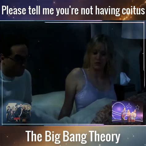 The Big Bang Theory Please Tell Me Youre Not Having Coitus The Big