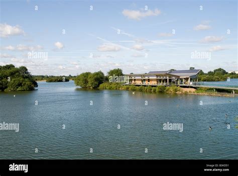 The Visitors Centre And Pond At Attenborough Nature Reserve Near