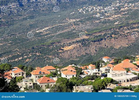 The Landscape At The Village Of Douma Lebanon Stock Image Image Of