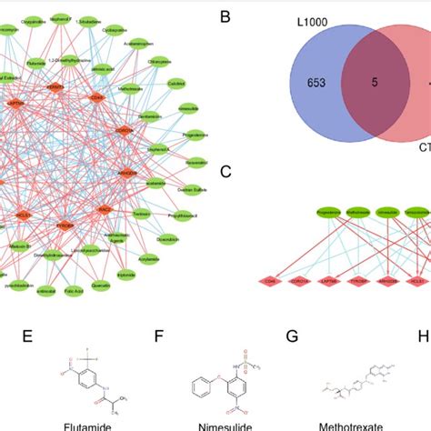 Drug Hub Gene Network A Drug Hub Gene Network B Venn Diagram Of Drug