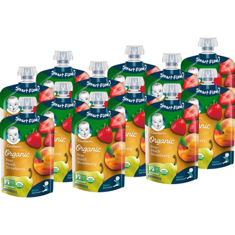 In a commercial food bind? Gerber Organic 2nd Foods Baby Food, Pear Peach Strawberry ...