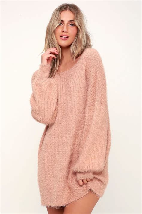 Pin By Stacy ️ Bianca Blacy On Clothing Pink Sweaterdresses Fuzzy