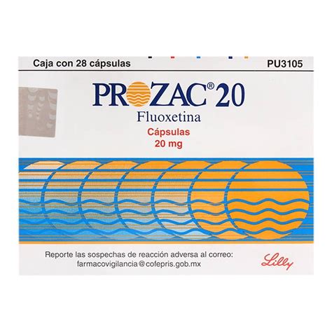 prozac 20 mg 28 cápsulas walmart