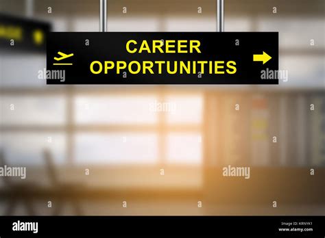 career opportunities on airport sign board Stock Photo - Alamy