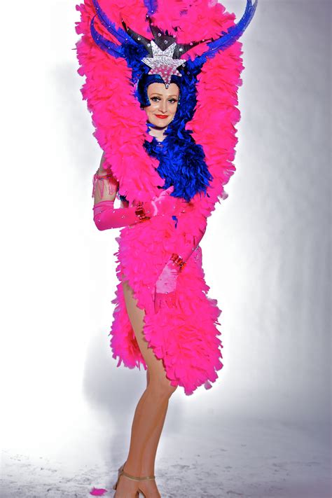 Las Vegas Showgirl Costume In Electric Blue And Hot Pink By Clique Las