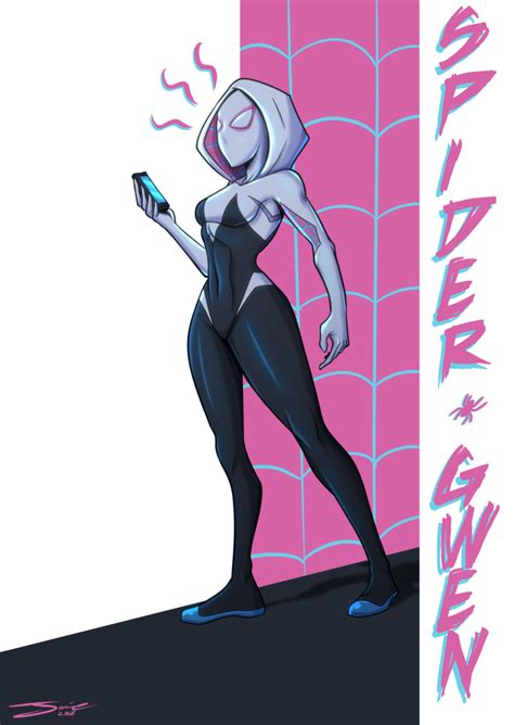 spider gwen by sanoan on newgrounds