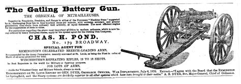 1871 Ad For Gatling Guns Rguns