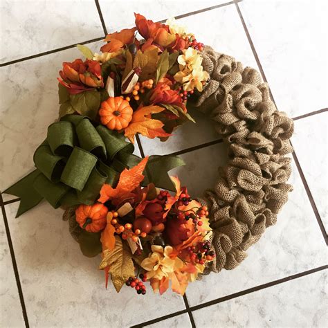 Fall Burlap Wreath Fall Burlap Wreath Wreaths Burlap Wreath