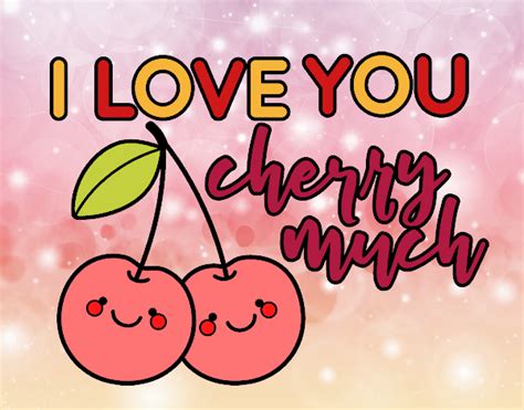 I Love You Cherry Much Pintado Por