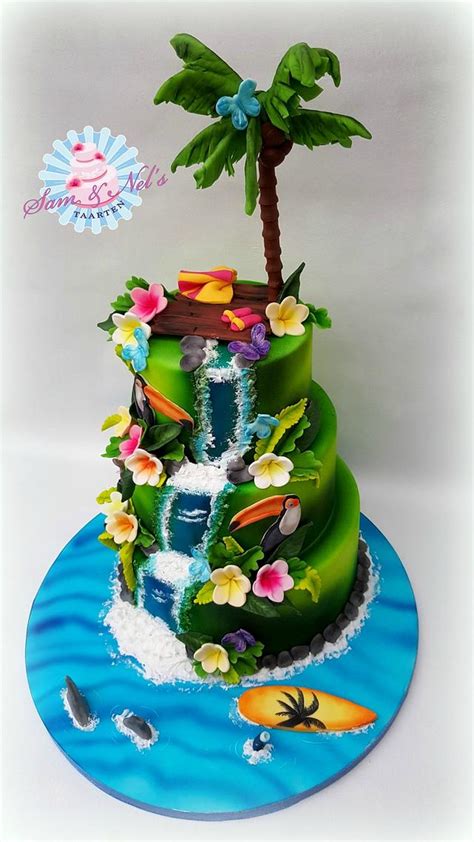 Tropical Cake Decorated Cake By Sam And Nels Taarten Cakesdecor