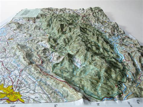 Great Smoky Mountains National Park Raised Relief 3d Map