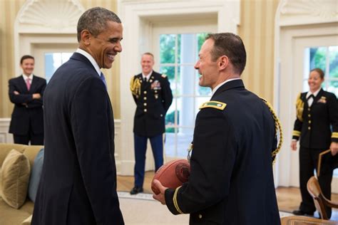 President Obama With Military Aide Ltc Owen Ray The White House
