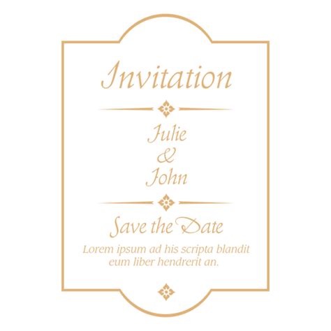 Wedding Invitation Template Png