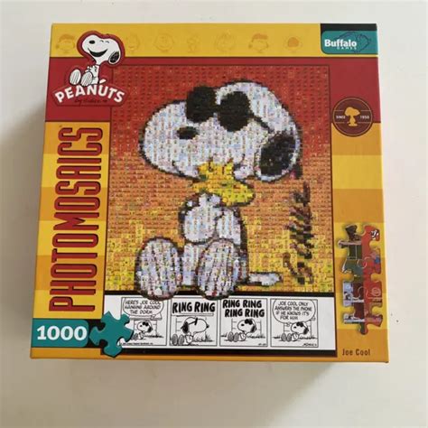 Peanuts Photomosaics 1000 Pc Jigsaw Puzzle Joe Cool Snoopy And Woodstock