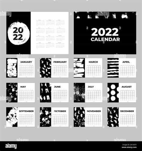 Calendario 2022 Modello Calendario Scrivania Progettazione Vector