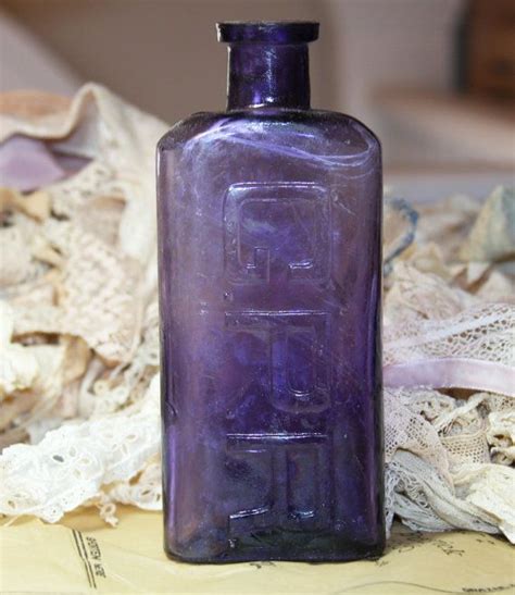 Violet Whiskey Bottle Purple Shade Lavender Gpr Etsy Colored Glass Bottles Antique Bottle