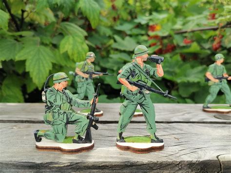 Wooden Soldiers Toy Set Soldiers Vietnam War American Army Etsy