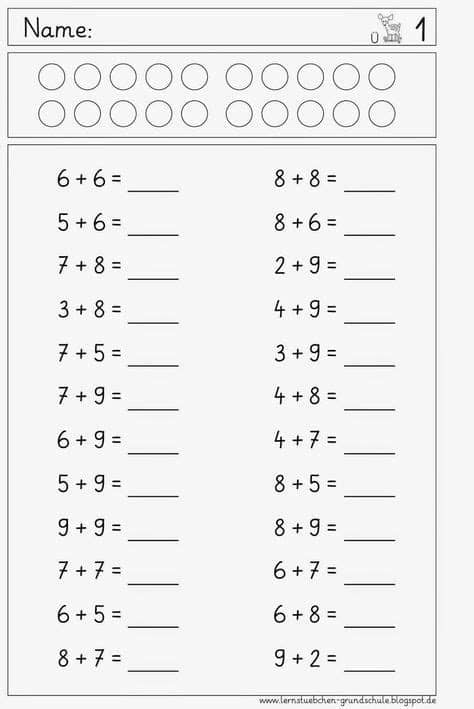 Mit diesem kostenlosen zykluskalender zum ausdrucken erfassen sie ihre monatliche periode. Lernstübchen: die letzten Arbeitsblätter zum Kopfrechnen ...