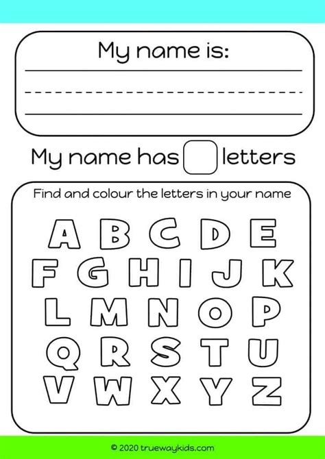 15 Preschool Name Handwriting Practice Worksheets ~ Coloring Style