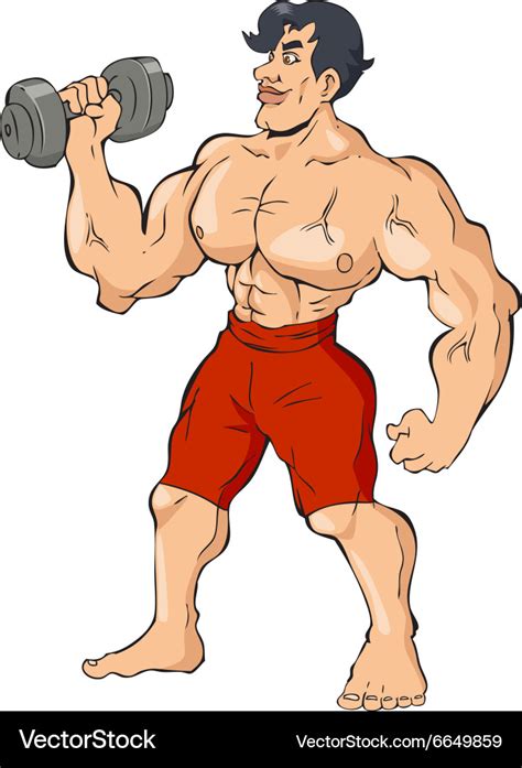 The Muscles Of The Back Bodybuilder Cartoon Vector Cartoondealer My