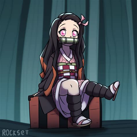 Small Nezuko By Rockset On Newgrounds Anime Chibi Anime Demon