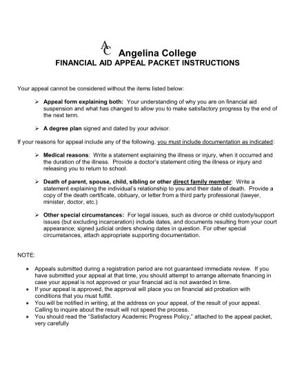 21 How To Write An Appeal Letter For Financial Aid Page 2 Free To