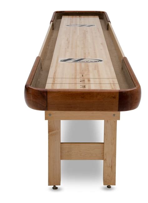 A Close Up Of A Wooden Table With A Hockey Board On The Top And Bottom