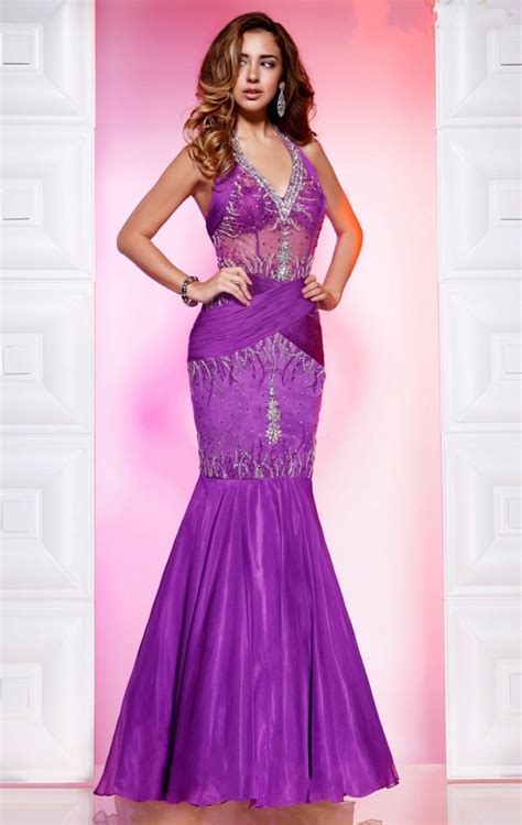 Purple Mermaid Prom Dresses 2013