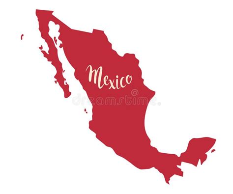 Ilustración De Vector De Contorno De Mapa De México Ilustración del