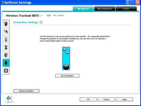 Customizing My M570 Wireless Trackball With Logitech Setpoint Software