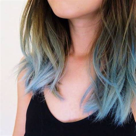 Dipped In Blue Hair Dye Tips Dip Dye Hair Blue Ombre Hair