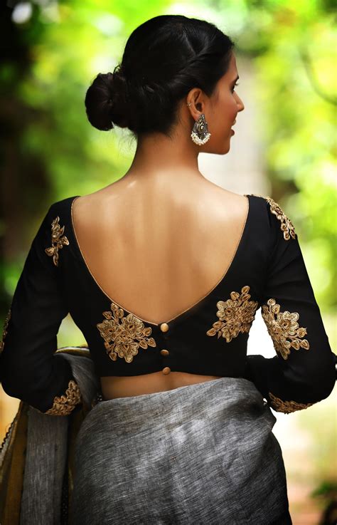 Pin By Minu Hariharan On Patterns Black Blouse Designs Fashion