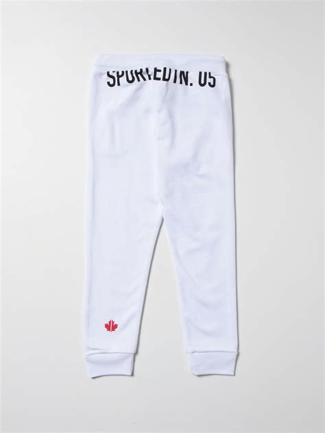 Dsquared2 Junior Jogging Pants With Logo White Dsquared2 Junior