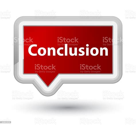 Conclusion Prime Red Banner Button Stock Illustration Download Image