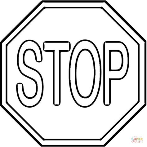 Stop Sign Coloring Page Free Printable Coloring Pages