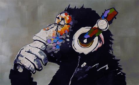 Bizarre Music Gorilla Painting By Zhang Fine Art America
