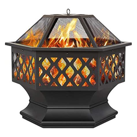 Yaheetech Outdoor Fire Pit Patio Heater For Bbqcamping Bonfire Iron