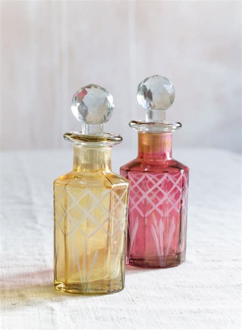 Coloured Glass Perfume Bottles Vintage And Bespoke Ltd