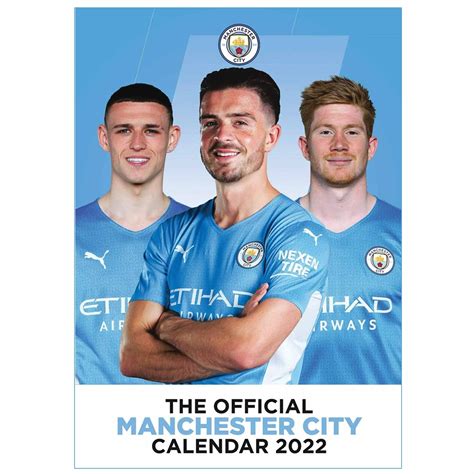 Buy Mcfc Official Manchester City Soccer Player 2022 Full Colour A3