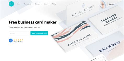 10 Free Business Card Maker Create Your Own
