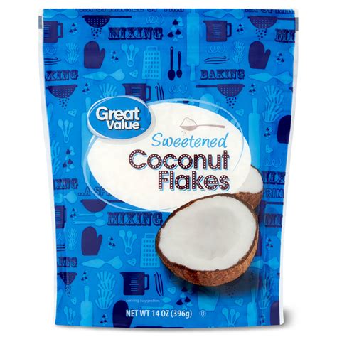 Great Value Sweetened Coconut Flakes 14 Oz Walmart Com