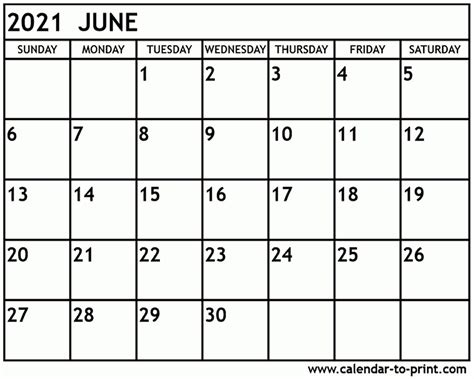 June 2021 Printable Calendar August Calendar June Calendar Printable