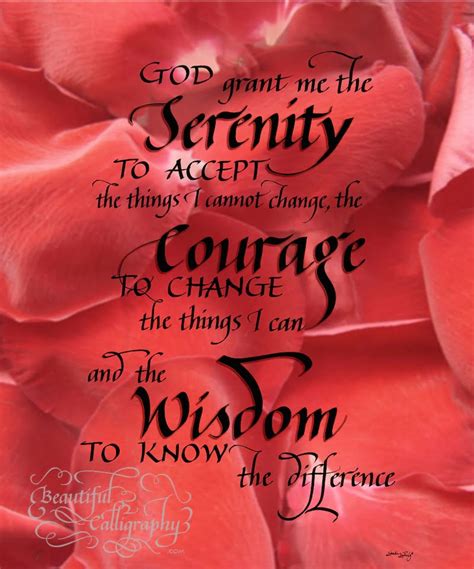 Serenity Prayer ~ Beautiful Calligraphy