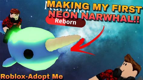Making Neon Narwhal Fly Ride Roblox Adopt Me Youtube