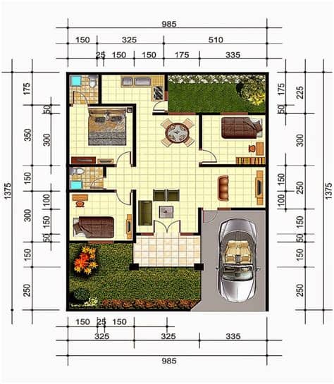 Contoh Denah Rumah Kayu - Informasi Desain dan Tipe Rumah