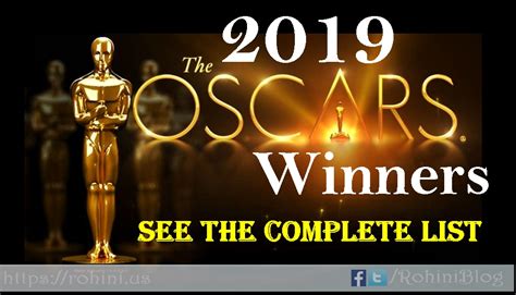The oscars 2019 red carpet ran hot — and now it's time for the gold to flow. 2019 Oscar Winners - Complete List - 91st Academy Awards ...