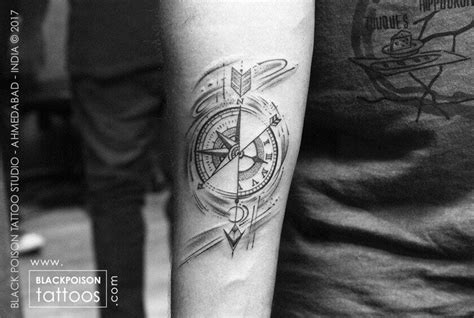 Compass Tattoo With Arrow Best Tattoo Studio In India