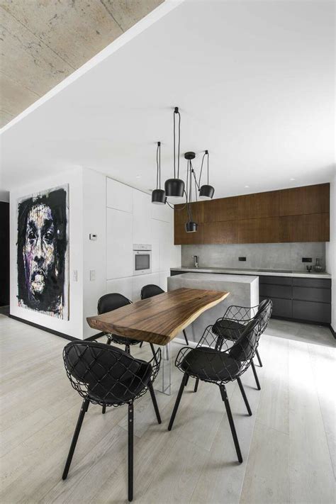 Minimalist Urban Flat In Vilnius 4 Modern Apartment Interior Kitchen