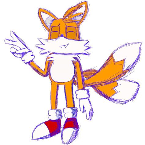 Tails N Classic Tails Two Drawings Put Into One Sonic The Hedgehog